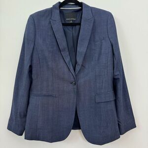 Banana Republic Men's Singe Breasted One Button Notch Lapel Gray Blazer Suit 14